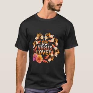 Husband Wife 3 Years Old Floral Anniversary T-Shirt
