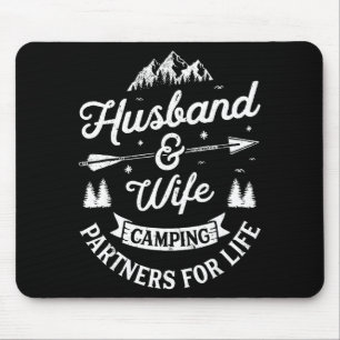 Husband Wife Camping Partners For Design Mouse Pad
