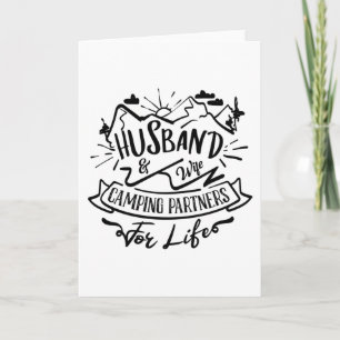 husband & wife camping partners for life card