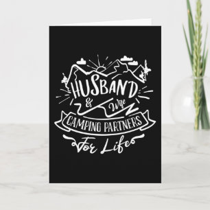 husband & wife camping partners for life card