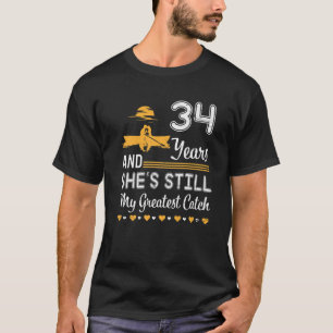 Husband Wife Fisher 34 Years T-Shirt
