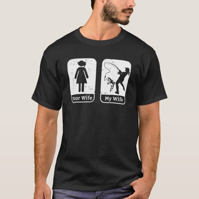 Husband Wife Fishing Partners Fisherman Fisherwoma T-Shirt (Front)