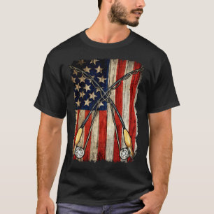 Husband Wife fishing quote us usa flag T-Shirt