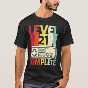 Husband Wife Gamer Marry Anniversary Level 21 Year T-Shirt