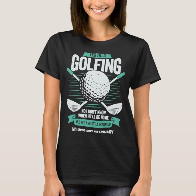 Husband Wife Golfing for a Golfer's Wife T-Shirt (Front)
