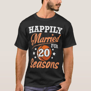 Husband Wife Happily Married 20 Years For Basball T-Shirt