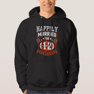 Husband Wife Happily Married For 12 Years Football Hoodie
