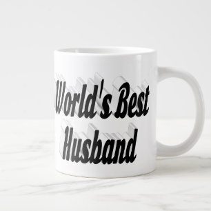 Husband with black half text giant coffee mug