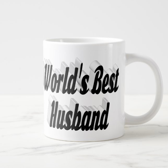 Husband with black half text  giant coffee mug (Right)