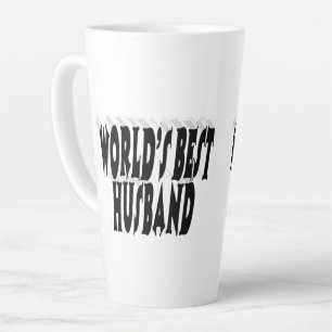 Husband with black text latte mug