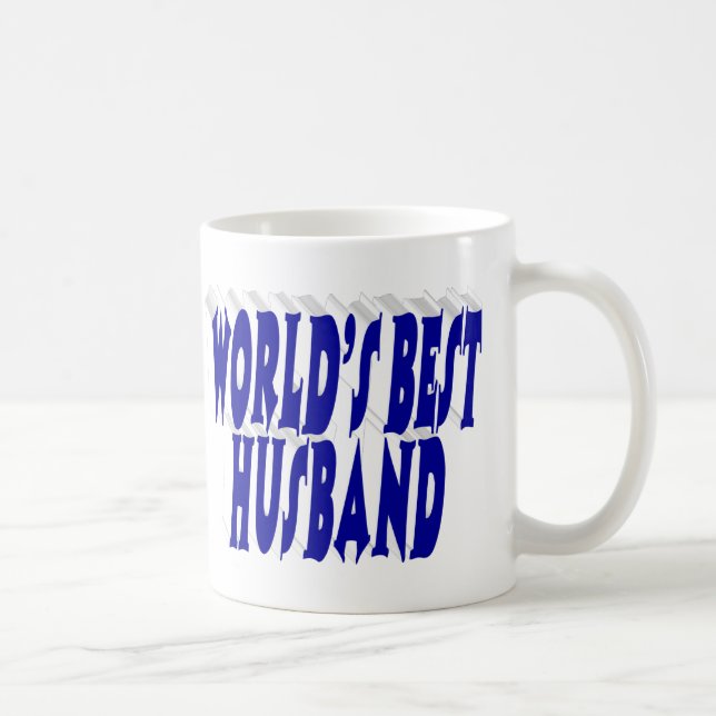 Husband with blue half text  coffee mug (Right)