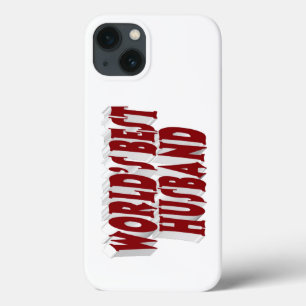Husband with burgundy text iPhone 13 case