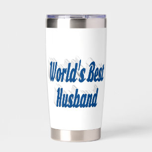 Husband with sea blue half text insulated tumbler