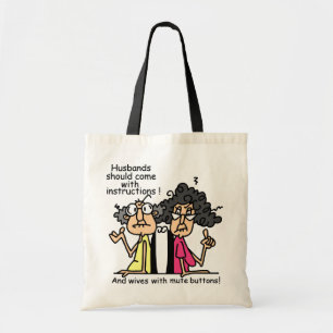 Husbands and Wives Attitude Humour Tote Bag