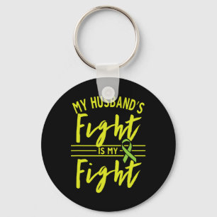 Husband's Fight Is My Fight Kidney Disease Awarene Key Ring