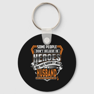 Husband's Fight Is My Fight Leukaemia Awareness Key Ring