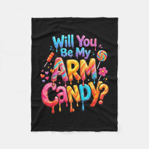 Husband's girlfriend couple will be arm candy fleece blanket