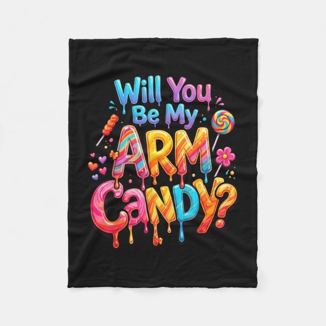 Husband's girlfriend couple will be arm candy fleece blanket (Front)