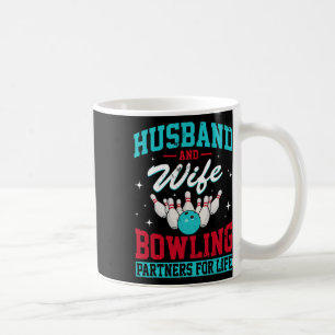 Husbynd And Wife Bowling Partners For Life Funny Coffee Mug