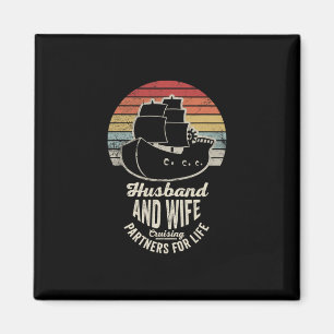 Husbynd And Wife Cruising Partners For Life 2 Magnet