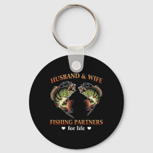 Husbynd And Wife Fishing Partners For Life Funny F Key Ring