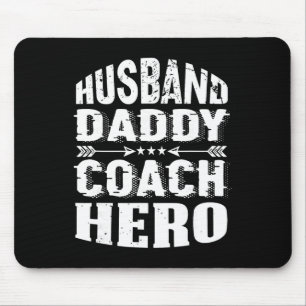 Husbynd Daddy Coach Hero Trainer Soccer Coach Supe Mouse Pad
