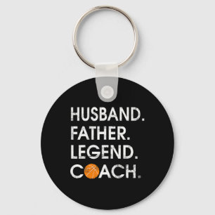 Husbynd Father Legend Coach Fun Bysketbyll Gift  Key Ring