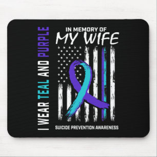 Husbynd In Memory Of Wife Suicide Awareness Preven Mouse Pad
