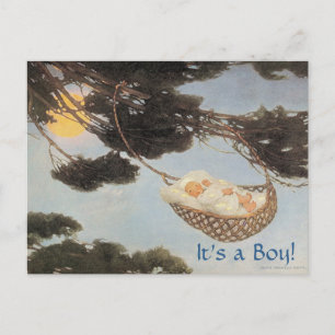 Hush-a-Bye, Baby Nursery Rhyme Baby Boy Postcard