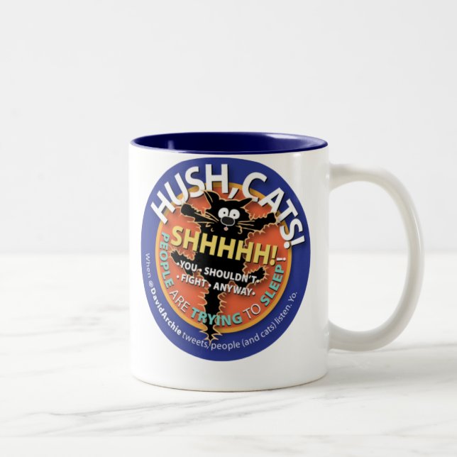 Hush Cats Two-tone Coffee Mug (Right)