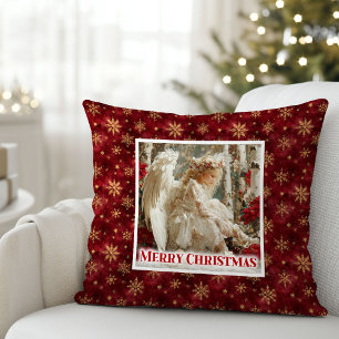 Hushed Cozy Angel Victorian Christmas Pillow Gift