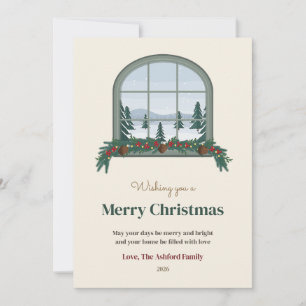 Hushed Snowlight Family Christmas Card
