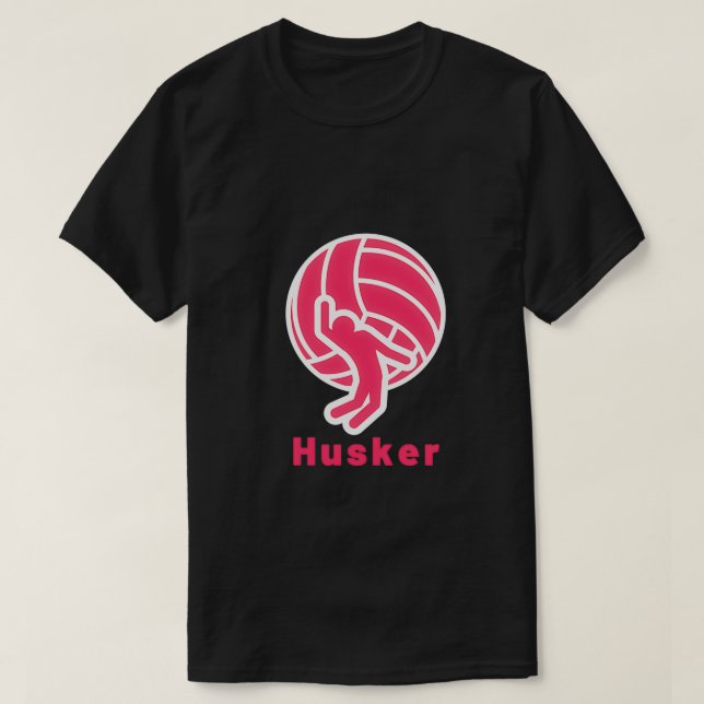 Husker Volleyball T-Shirt (Design Front)