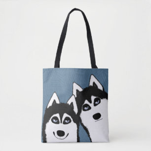 Huskies Allover Tote Bag