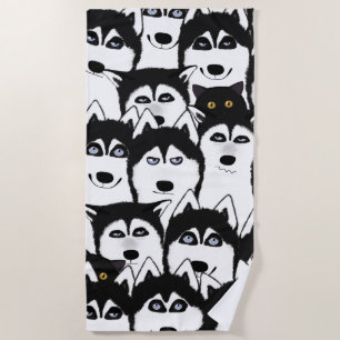Huskies Beach Towel