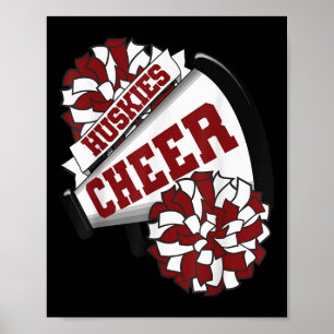 Huskies Cheer Back To School Cheerleading Spirit M Poster
