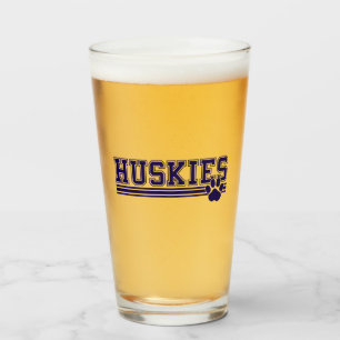 Huskies Paw Beer Glass