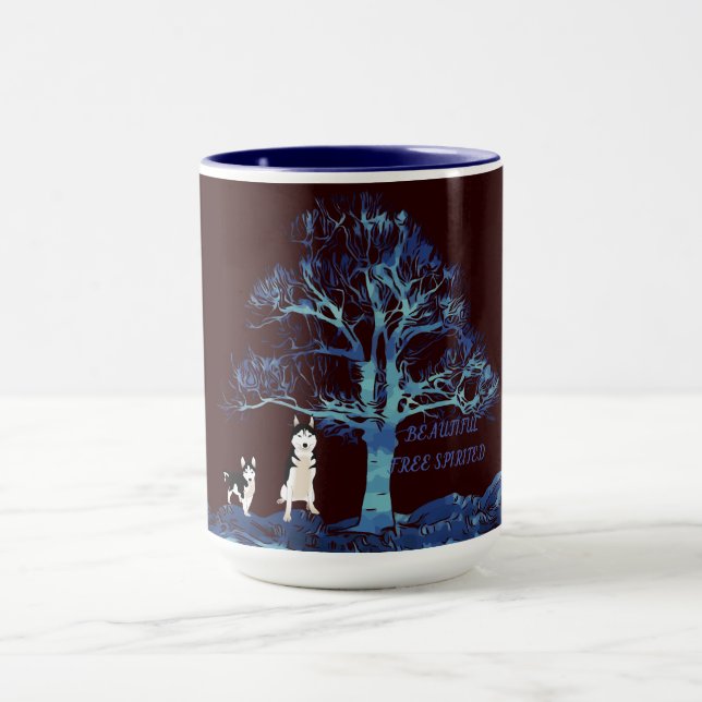 Huskies two toned coffee mug. mug (Center)