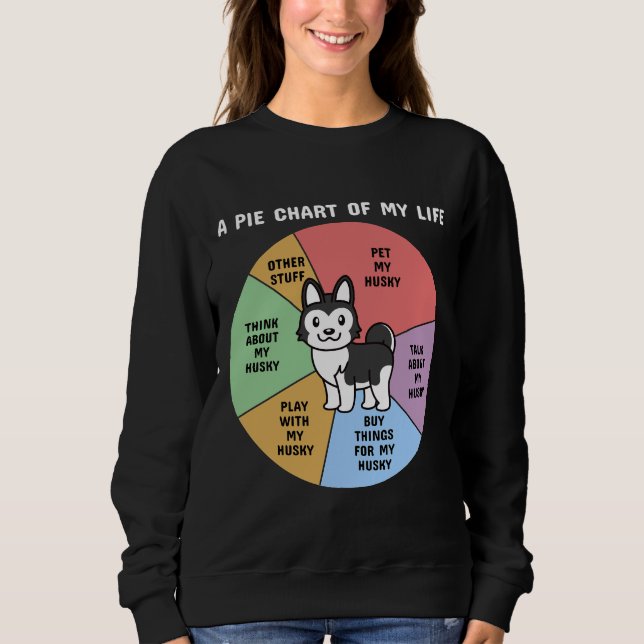Husky A Pie Chart Of My Life Sweatshirt (Front)