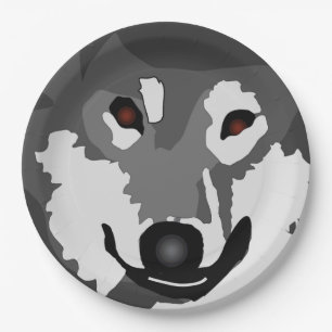 husky-art paper plate