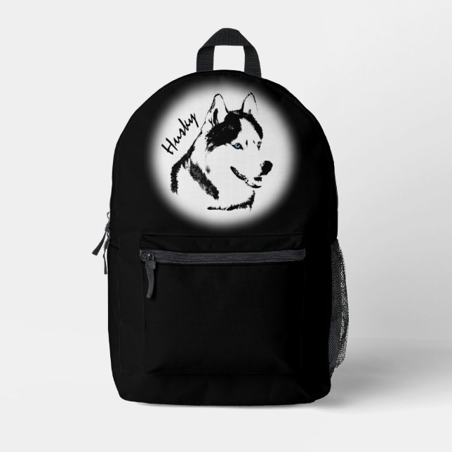 Husky Backpack Siberian Husky Malamute Backpacks (Front)