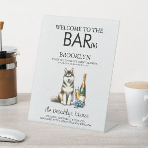 Husky Bar Pedestal Sign
