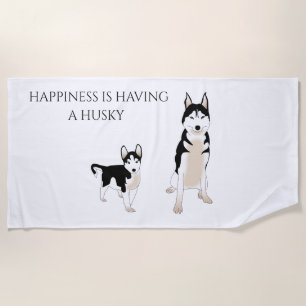 Husky beach towel. beach towel