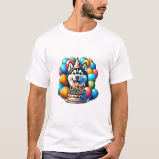 Husky Birthday Dog T-Shirt