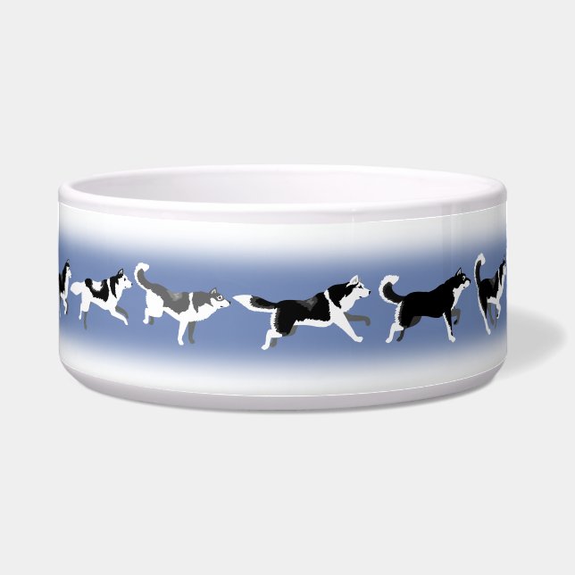 Husky Bowl Cool Siberian Husky Dog Food Dish (Front)
