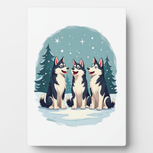 Husky Christmas Choir Plaque