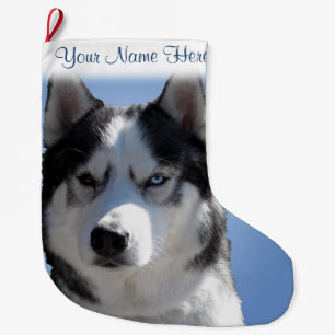Husky Christmas Stocking Personalised Dog Stocking