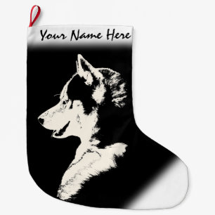 Husky Christmas Stocking Personalised Dog Stocking