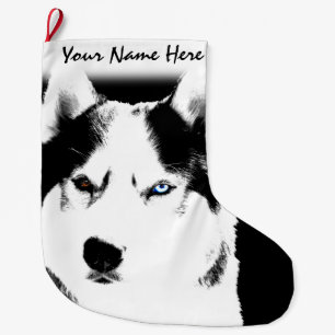 Husky Christmas Stocking Personalised Dog Stocking