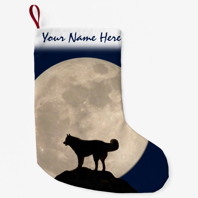 Husky Christmas Stocking Personalised Dog Stocking (Front)